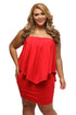 Cape Overlay Round Neck Layered Mini Dress