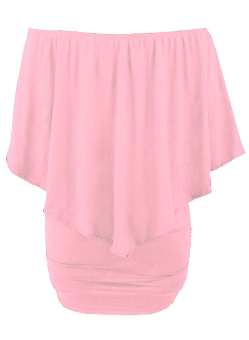 Cape Overlay Round Neck Layered Mini Dress