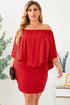 Cape Overlay Round Neck Layered Mini Dress
