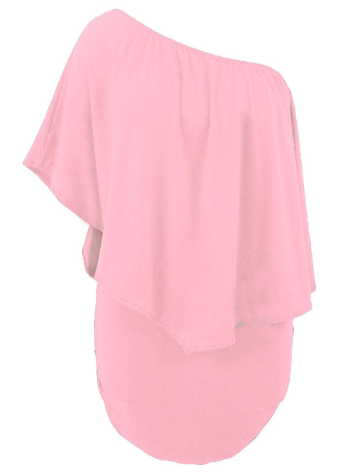 Cape Overlay Round Neck Layered Mini Dress