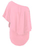 Cape Overlay Round Neck Layered Mini Dress