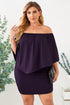 Cape Overlay Round Neck Layered Mini Dress