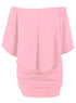 Cape Overlay Round Neck Layered Mini Dress