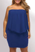 Cape Overlay Round Neck Layered Mini Dress