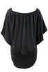 Cape Overlay Round Neck Layered Mini Dress
