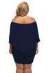 Cape Overlay Round Neck Layered Mini Dress