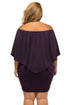 Cape Overlay Round Neck Layered Mini Dress