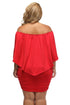 Cape Overlay Round Neck Layered Mini Dress