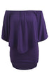 Cape Overlay Round Neck Layered Mini Dress