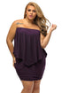 Cape Overlay Round Neck Layered Mini Dress