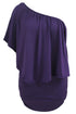 Cape Overlay Round Neck Layered Mini Dress