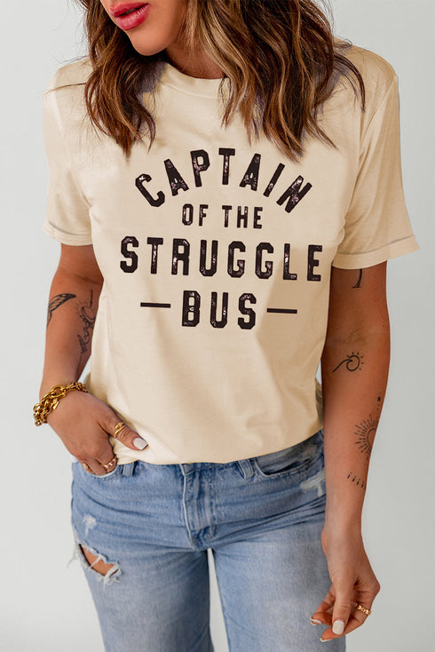 Captain Of The Struggle Bus Short Sleeve Graphic Tee