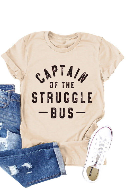 Captain Of The Struggle Bus Short Sleeve Graphic Tee