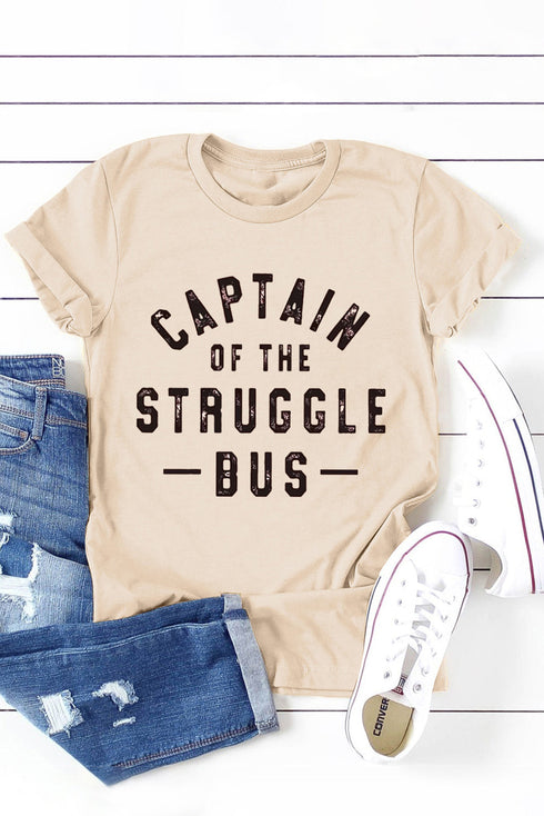 Captain Of The Struggle Bus Short Sleeve Graphic Tee