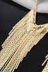 Cascading Metallic Chain Fringe Dangle Earrings