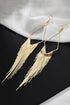 Cascading Metallic Chain Fringe Dangle Earrings