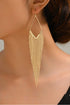 Cascading Metallic Chain Fringe Dangle Earrings