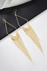 Cascading Metallic Chain Fringe Dangle Earrings