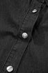Casual A-line Ruffle Sleeve Button Front Denim Shirt Dress