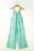 Casual Abstract Print Bib Wide Leg Overall Jumpsuit