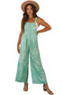 Casual Abstract Print Bib Wide Leg Overall Jumpsuit