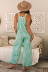 Casual Abstract Print Bib Wide Leg Overall Jumpsuit