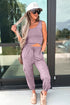 Casual Active Tank Top Drawstring Jogger Pant Sets