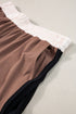 Casual Blocked Pattern Patchwork Cap Sleeve Short Set