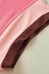 Casual Blocked Pattern Patchwork Cap Sleeve Short Set