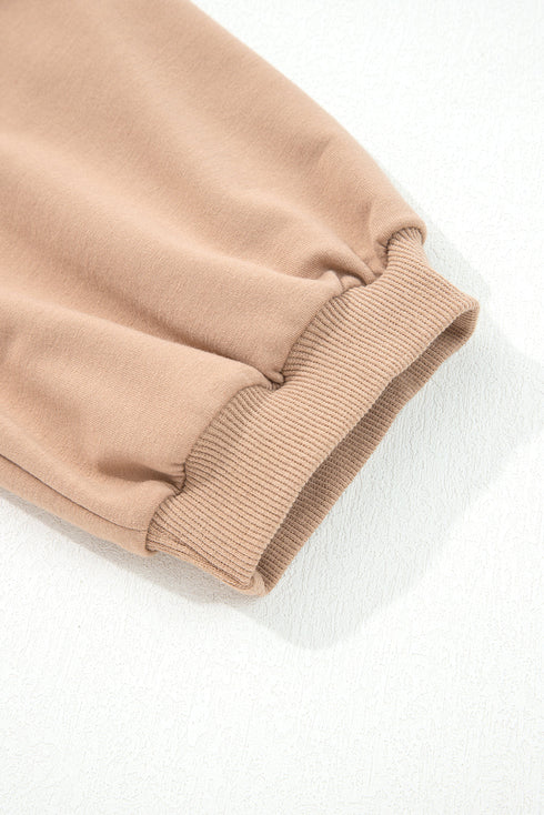 Casual Braided Trim Puff Sleeve Solid T Shirt Dress