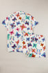 Casual Butterfly Pattern Short Sleeve Pajama Set Sleepwear