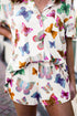 Casual Butterfly Pattern Short Sleeve Pajama Set Sleepwear