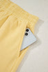 Casual Button Collar Drop Shoulder Pullover Coordinated Short Sets
