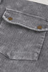 Casual Button Down Hooded Corduroy Shirt Jacket