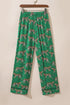 Casual Cheetah Print Short Sleeve Pant Sleepwear Set