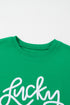 Casual Chenille Letter Embroidered Cotton Blend Pullover Sweatshirt