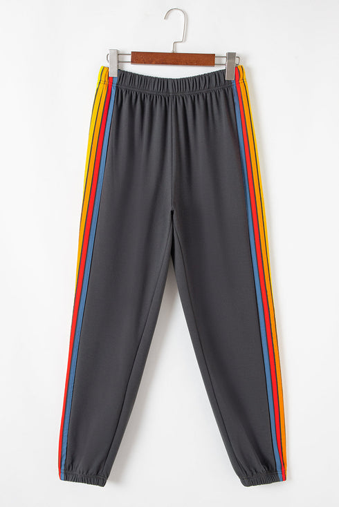 Casual Comfort Applique Detail High Waist Sweatpants