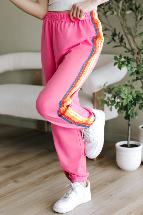 Casual Comfort Applique Detail High Waist Sweatpants