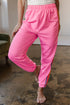 Casual Comfort Applique Detail High Waist Sweatpants