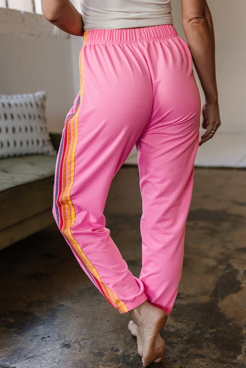 Casual Comfort Applique Detail High Waist Sweatpants