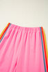 Casual Comfort Applique Detail High Waist Sweatpants
