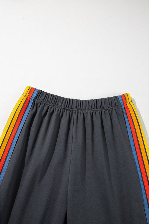 Casual Comfort Applique Detail High Waist Sweatpants