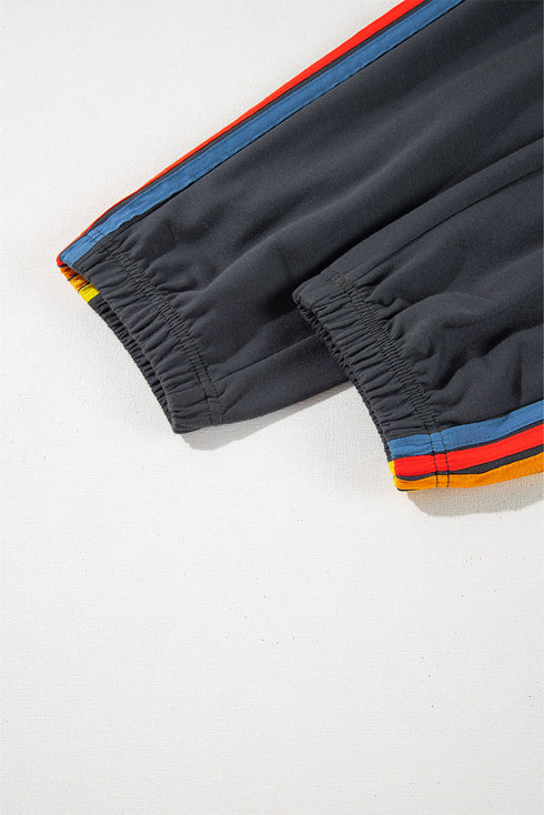 Casual Comfort Applique Detail High Waist Sweatpants