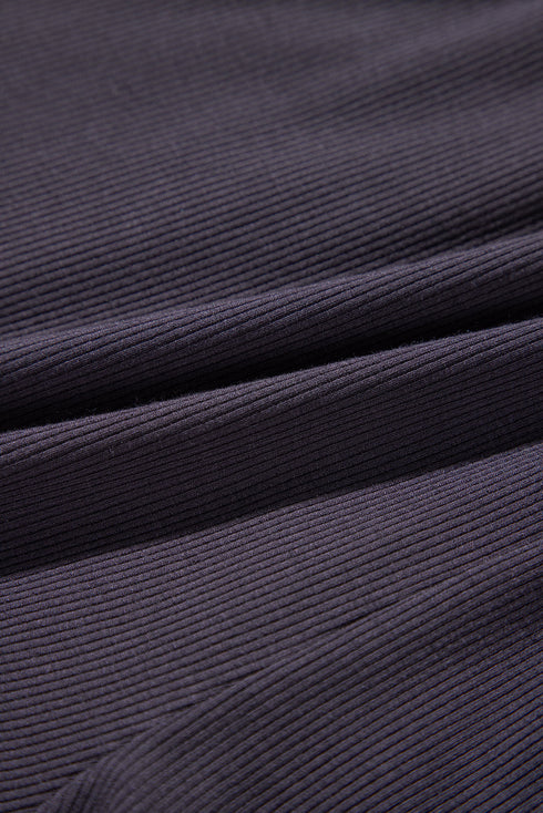 Casual Cool Knit Open Back Cap Sleeve Drawstring Waist Pocket Romper