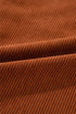 Casual Curved Hem Corduroy Pocket Shirt Jacket
