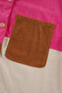 Casual Curved Hem Corduroy Pocket Shirt Jacket