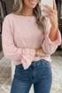 Casual Elegant Solid Ruffle Cuff Long Sleeve Top