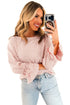 Casual Elegant Solid Ruffle Cuff Long Sleeve Top