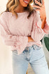Casual Elegant Solid Ruffle Cuff Long Sleeve Top