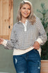 Casual Exclusive Patchwork Paneled Collared Pullover Sweatshirt